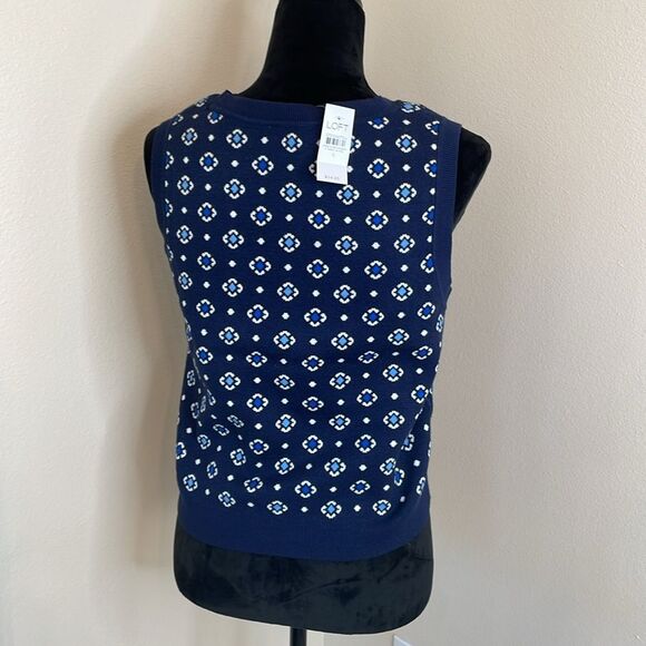 Loft blue and white sweater tank nwt - Picture 8 of 11